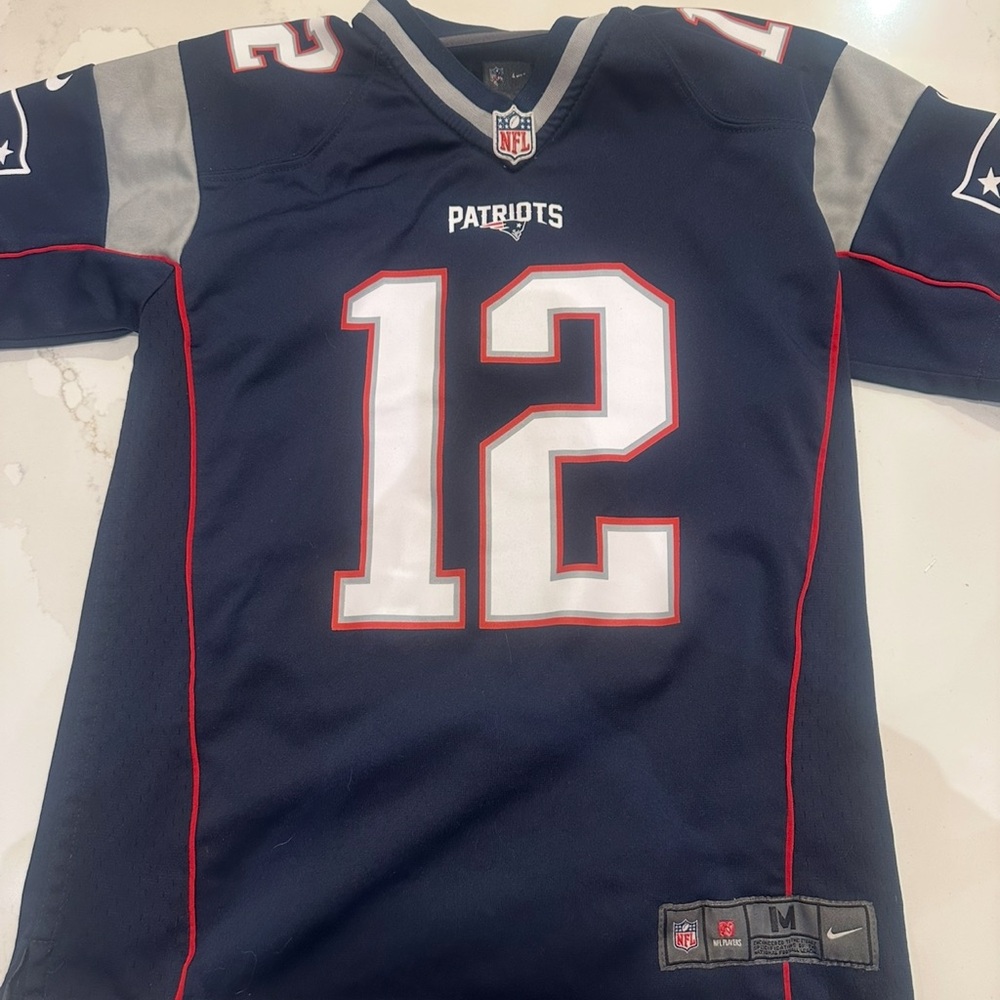 Nike Kids Patriots Tom Brady Navy Blue Jersey